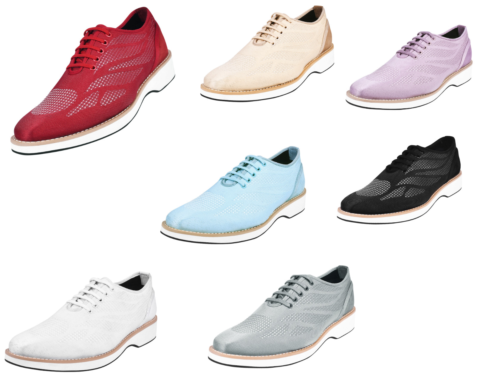 LIBERTYZENO Mens Textile $ Suede Print Lace up Designer Formal Casual Shoes