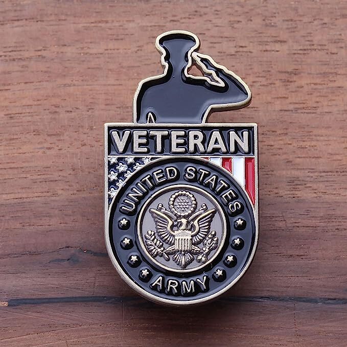Army Veteran Salute Pin