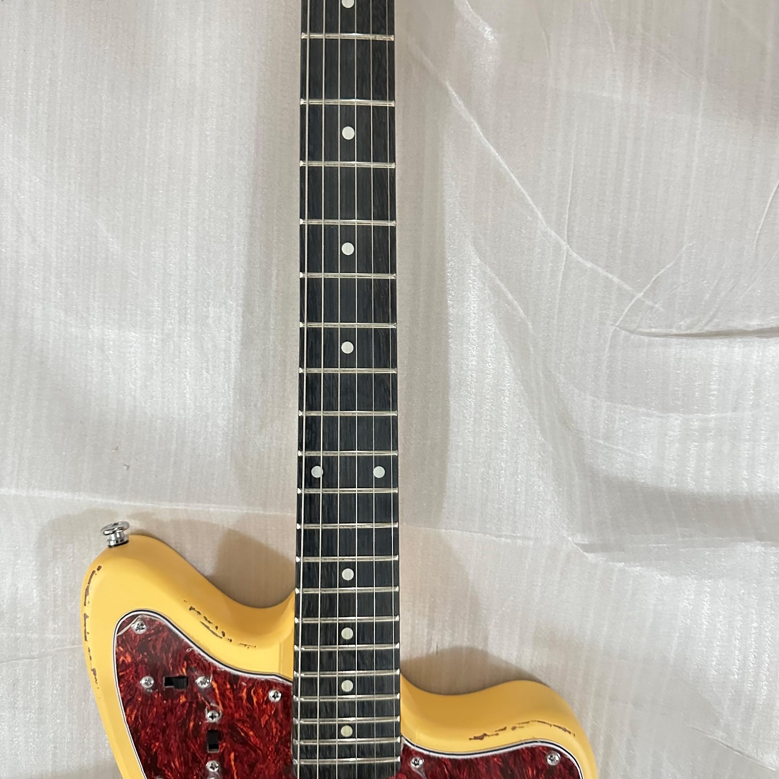 US Warehouse Yellow Relic JM electric guitar HH pickup Silver hardware 6 strings