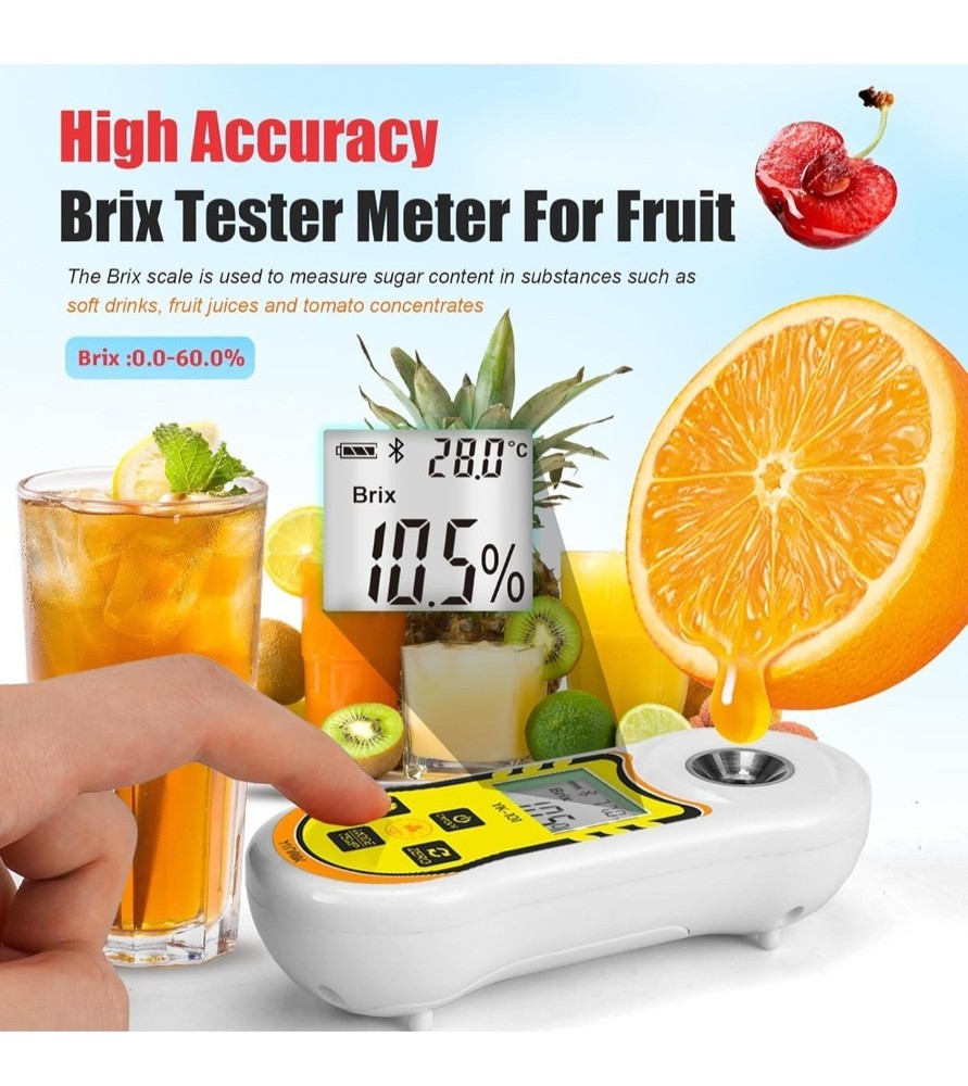 Smart Refractometer Brix Salt Meter - Brix Refractometer & Salinity Tester