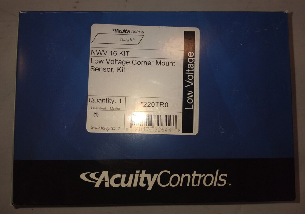 ACUITY CONTROLS NWV-16 LOW VOLTAGE CORNER MOUNT SENSOR KIT