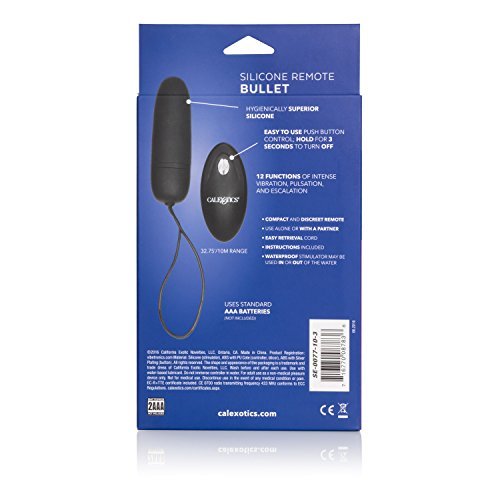 Silicone Wireless Remote Bullet Waterproof Black
