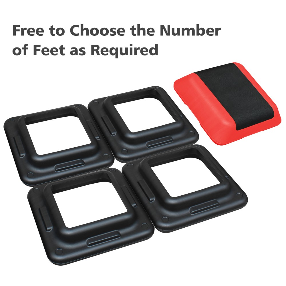 Height-Adjustable Step Aerobics Platform with 4 Risers for Home Workout