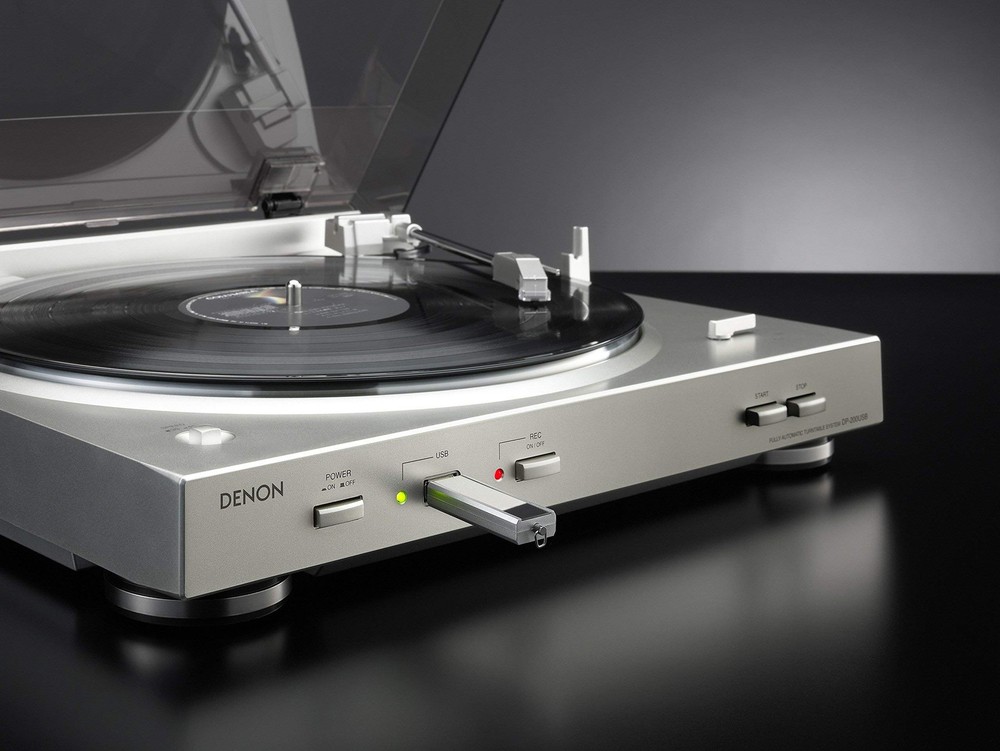 Denon DP-200USB Analog Record Player Phono EQ Fully Automatic USB Black