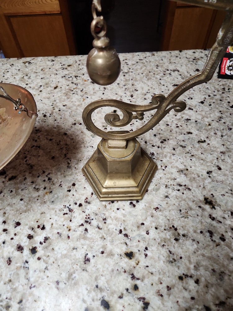 Antique Brass Scales Weight
