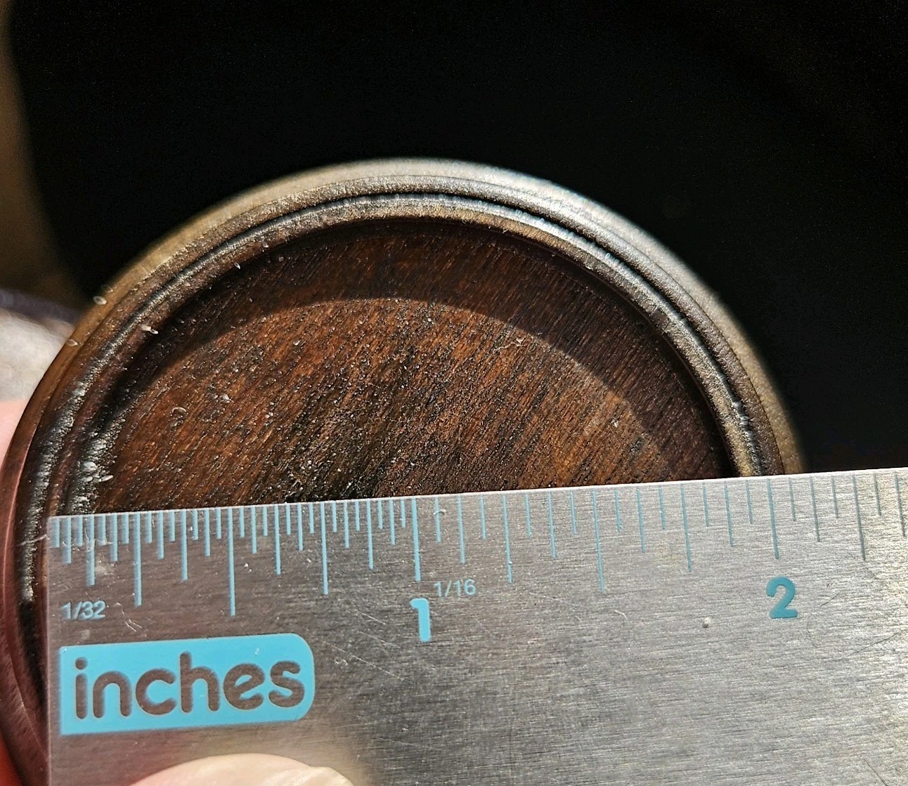 Vintage Chinese Wood Display Stand Small 2" Round Carved Wooden Riser Vase Base