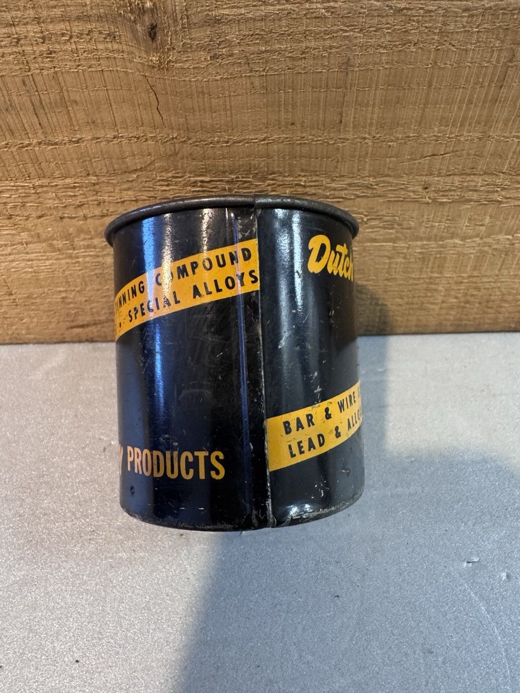Vintage Dutch Boy Solid Wire Solder Spool Canister Grade 35