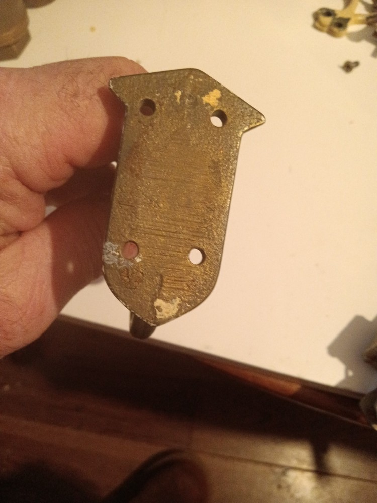 Vintage Solid Brass Coat Hook, Federal Style