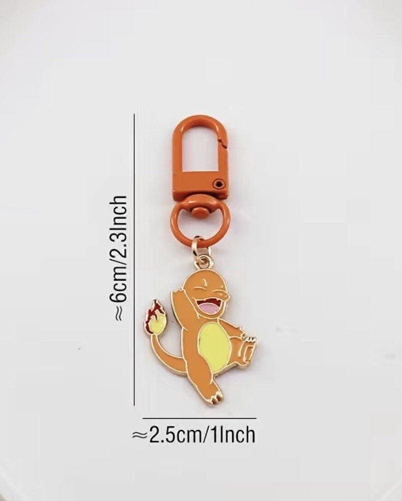 Charmander Keychain, Enamel Keychain, Gift Ideas