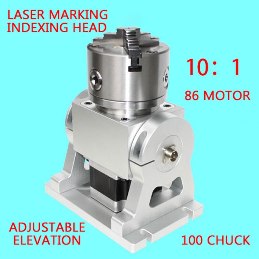 CNC Indexing Head Laser Marking Machine A Axis Fourth Axis Adjustable Elevation