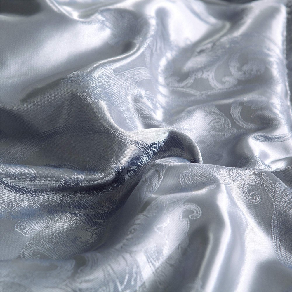 King Size Comforter Set, Silver Bedding Comforter Sets All Season Grey Bed Co...