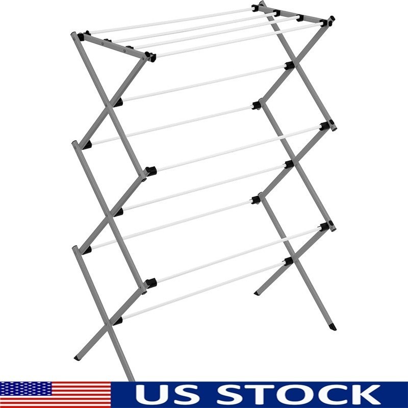 Foldable Clothes Drying Rack Indoor Outdoor Space Saving Laundry Utility New