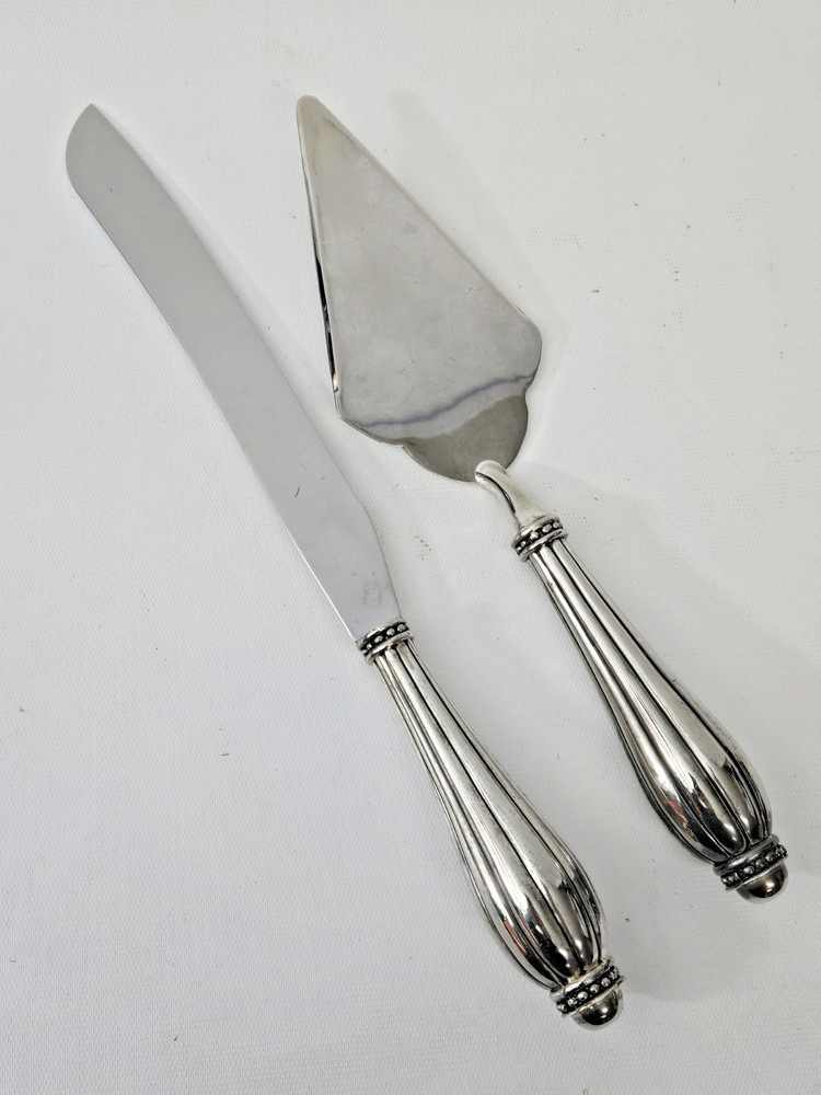 Godinger Silver Plated Cake Service Set Knife Pie Server Wedding