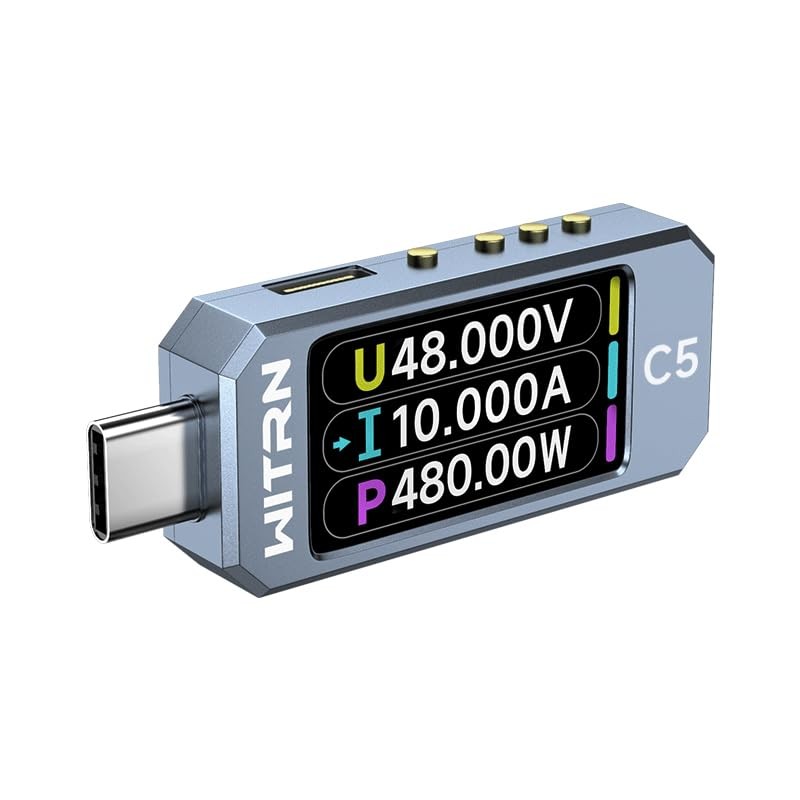 USB Meter, Tester, Multimeter, Load, UM25C,Type-c Current gray