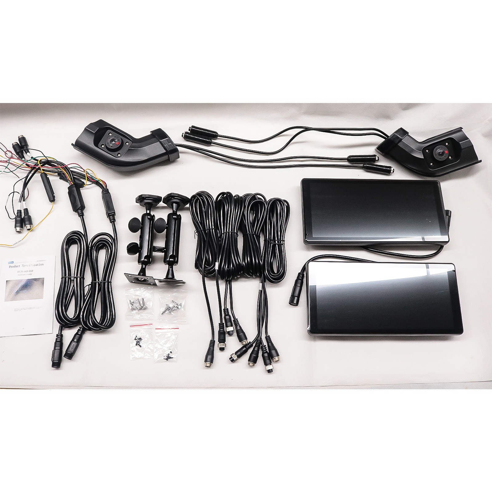 10.36" Monitor R L Side Electronic Rear View Mirror Camera trucks/trailers/buses