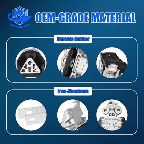 3PCS Engine Motor Mount Set Trans Mount Compatible with Dodge Dart 2013-2016