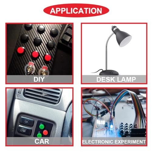 12Pcs 12mm Black Mini Round Latching Push Button 12Pcs 12mm Black Self-Locking