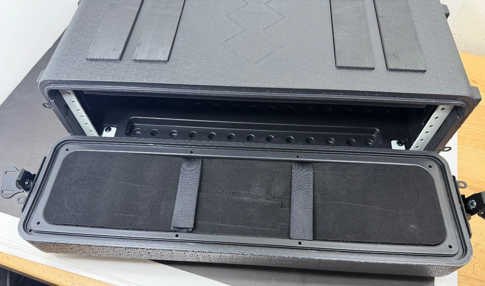 Muscab 2U Rack Case 17" Depth Wireless Mic Storage Amp Effect DJ Rackmount