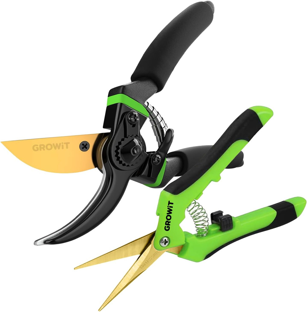 8.5" Professional Bypass Pruning Shears & Gardening Scissors Set - Super Sharp P