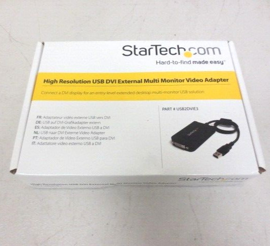 StarTech USB to DVI Adapter External Video & Graphics Card USB2DVIE3
