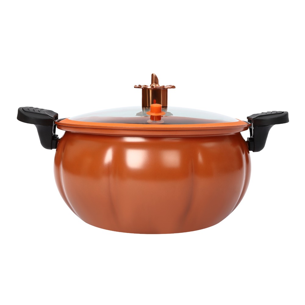 Micro Pressure Cooker - Pumpkin Shape, 8L Capacity, Non-Stick Design