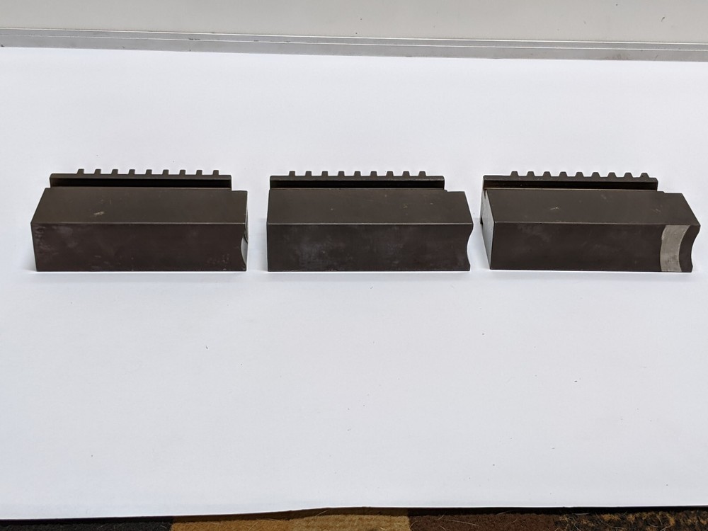 BISON SJM35003200-250 Soft Solid Jaws for 10" Scroll Chucks (USED).