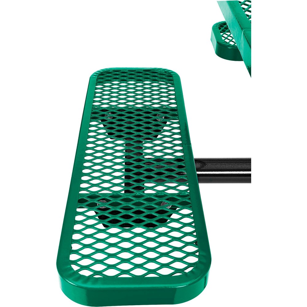 46" Square Picnic Table In-Ground Mount Green