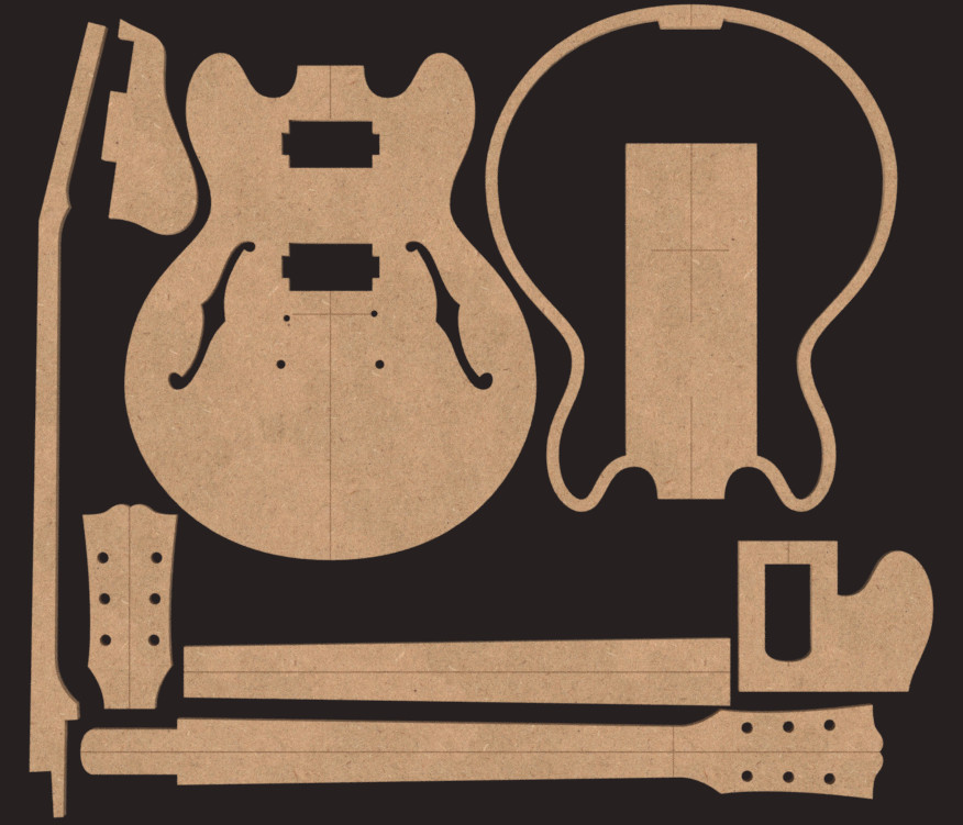 ES339 24.75" Scale Full Template Set 0.50" MDF