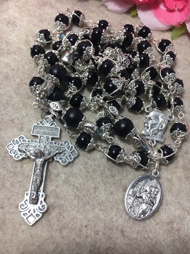 Unbreakable Rosary | St. Padre Pío/St Christopher Rosary | Handmade