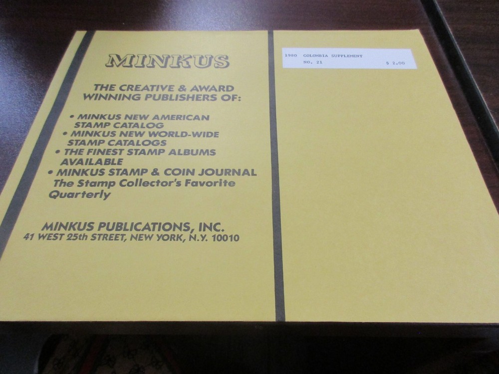 "MINKUS"  1980  COLOMBIA SUPPLEMENT W/FREE SHP.