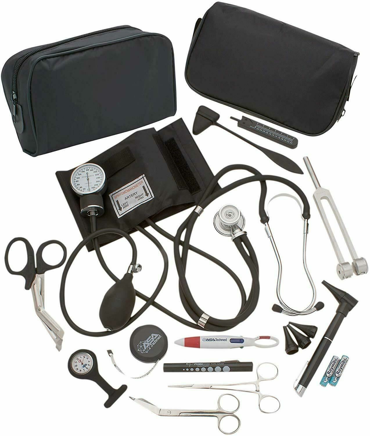 Complete Nurse Diagnostic Kit Blood Pressure Monitor,Stethoscope,Otoscope,+ More