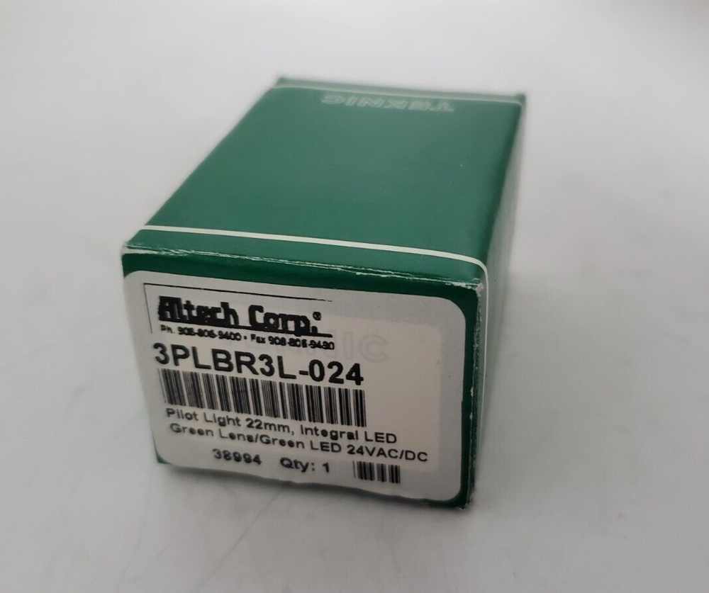 Altech Corp 3PLBR3L-024 Green 22mm LED Pilot Light Indicator