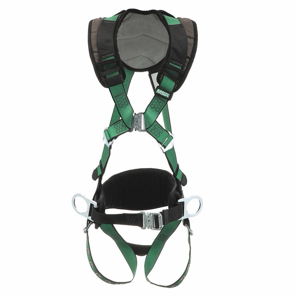 MSA 10206162 V-Form+ Construction Harness XL Polyester 310LB Back/Hip D-Ring