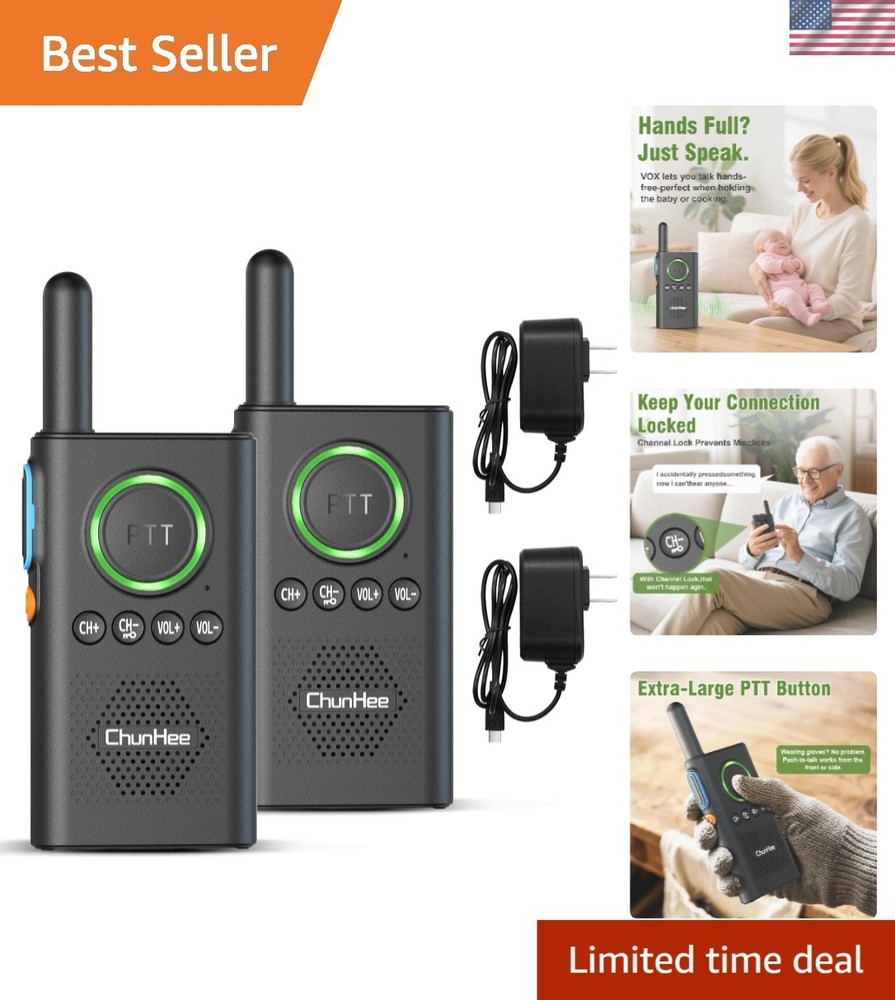 Wireless Intercom System for Home Office Business 3300 ft Range 16 Channels 2...