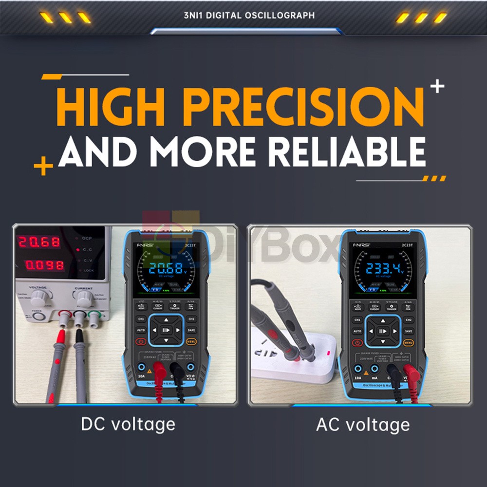 FNIRSI 2C23T Handheld Digital Oscilloscope /Multimeter Function Signal Generator