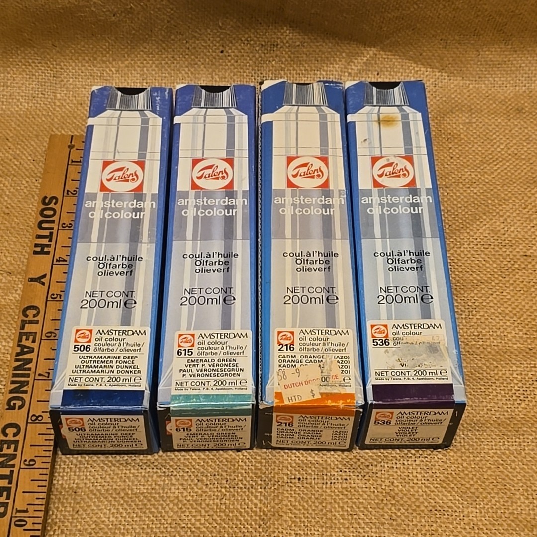4 Talens Amsterdam Oil Colour Paints 200ml Vintage