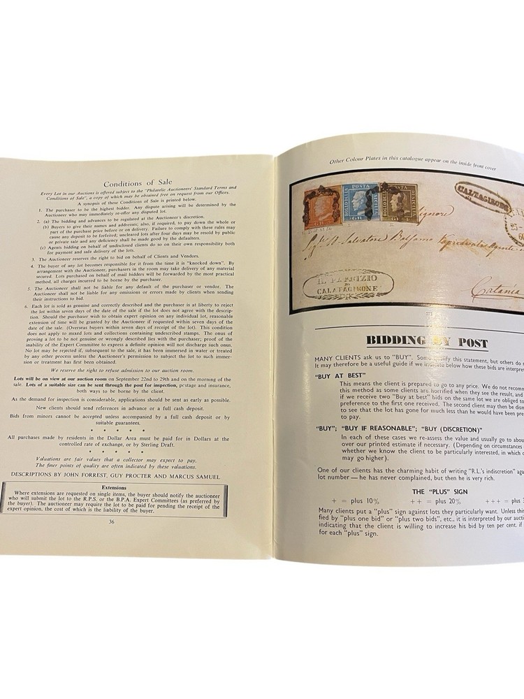 1959 Robson Lowe Foreign Stamp Auction Catalogue + Prices Realised & Bid Form