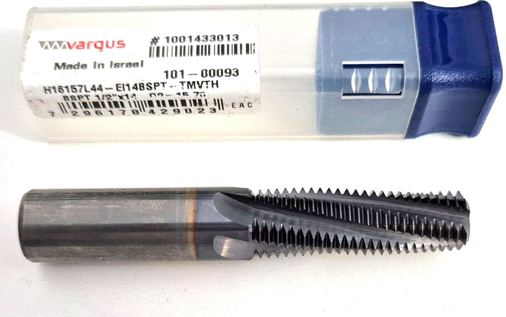 VARGUS Solid Carbide Thread Mills Helical Flutes H16157L44-EI14BSPT-TMVTH