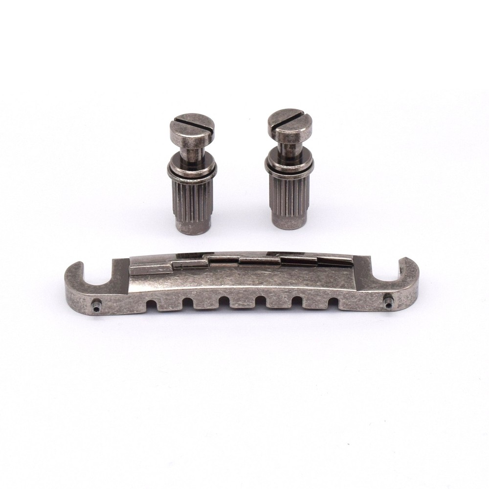 KD By AxLabs LP Junior Style Compensated Wrap-Around Bridge - Antique Silver