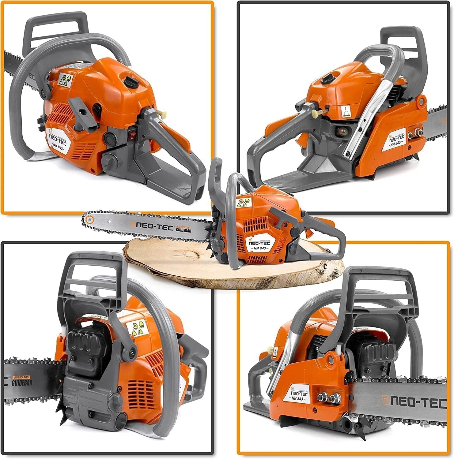 43cc Gas Chainsaw with 16'' Guide Bar and Chain Compatible with Husqvarna 543XP