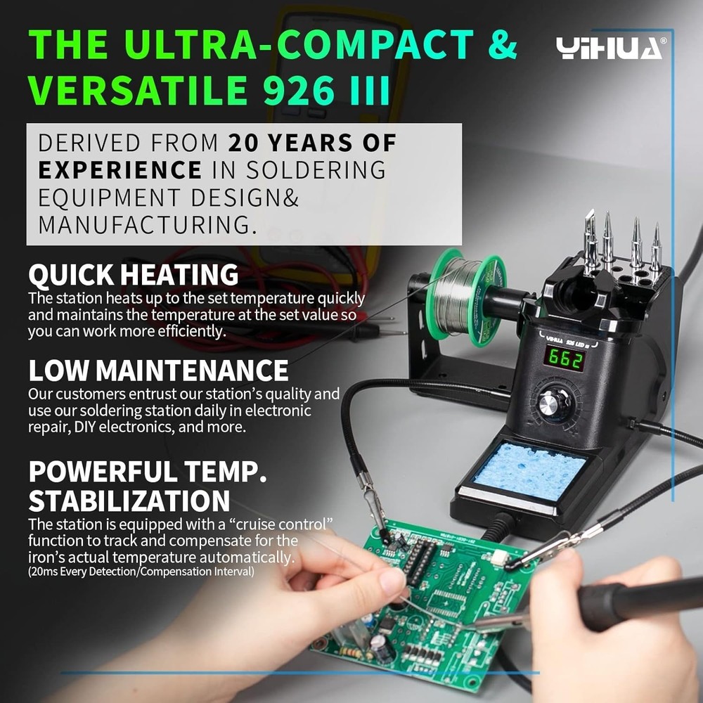 Digital Soldering Iron Station Kit with Adjustable Temperature Control & Display