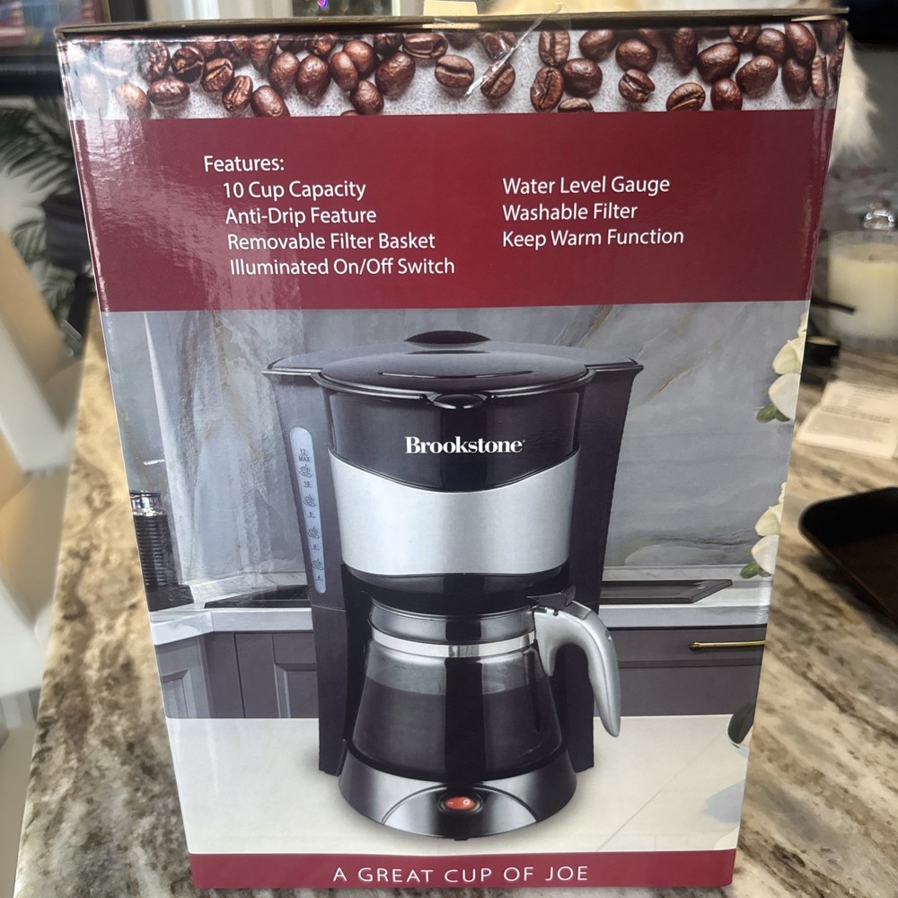 Brookstone 10 Cup Drip Coffee Machine NEW :-)
