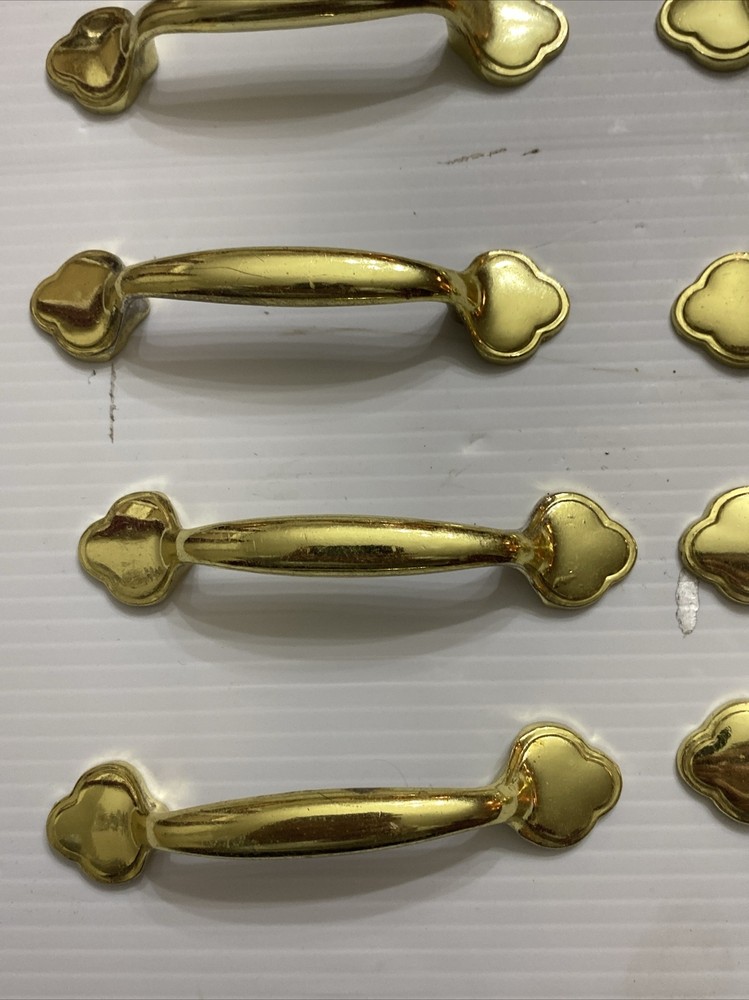 12 Vintage Brass Cabinet Door Drawer Handles Pulls Knobs Architectural Salvage