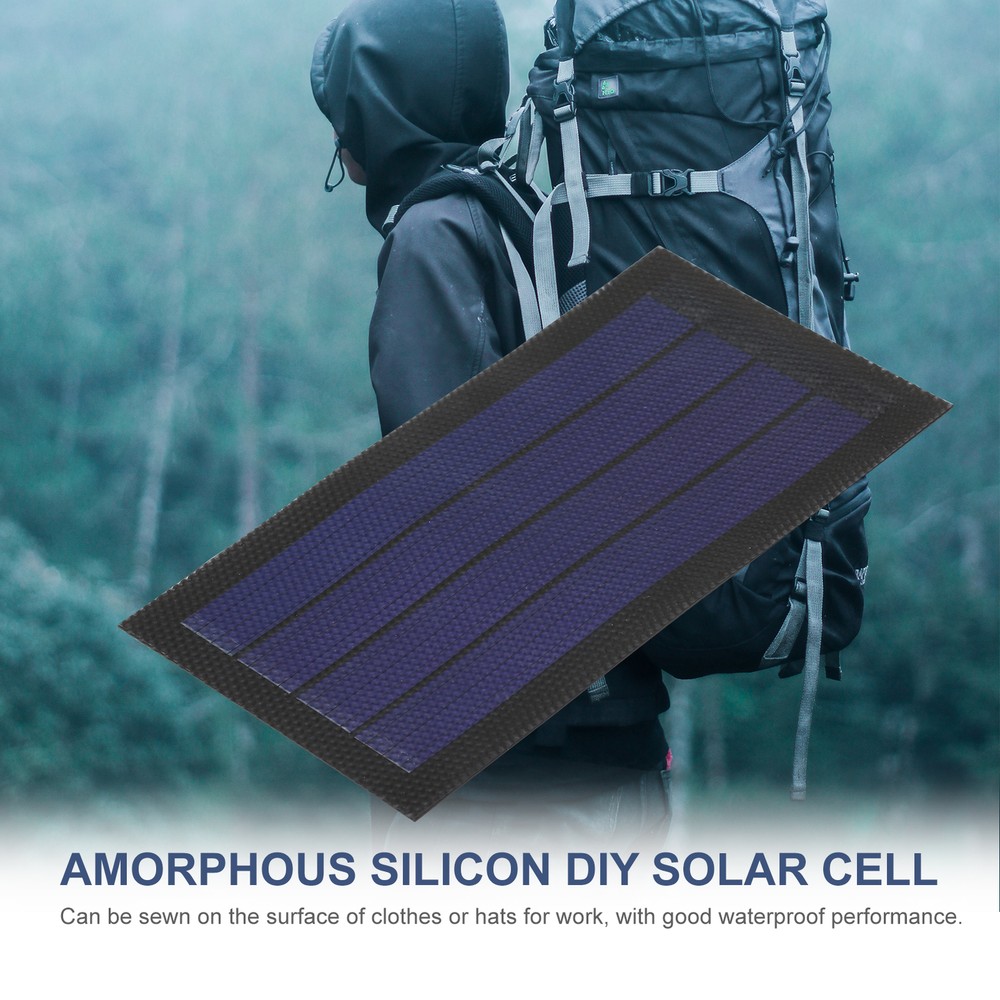 1W Flexible Solar Panel Small Thin Amorphous Silicon Solar Cell DIY B7U7
