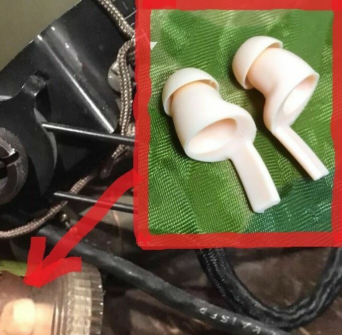 Vietnam War 60s ORIGINAL US GI style REPLACEMENT EAR PLUGS M1/Helicopter Helmet.