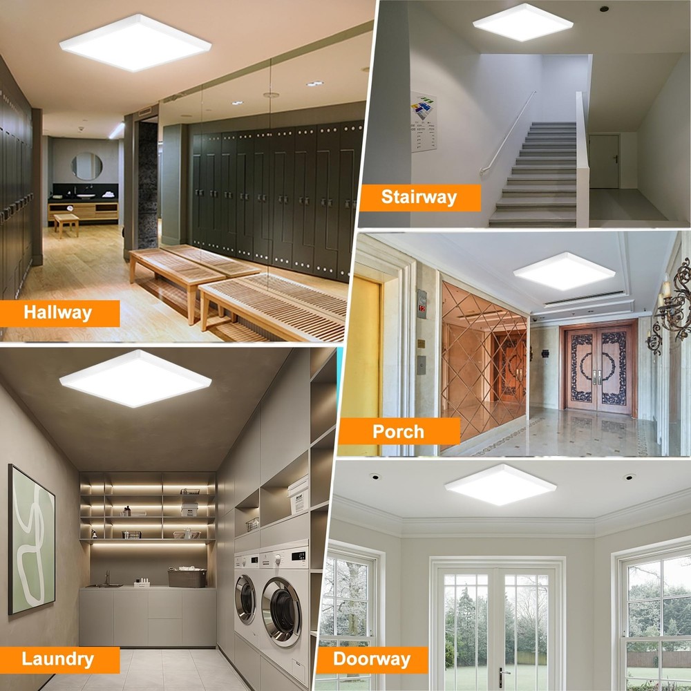 Motion Sensor Ceiling Light Wired, 12 Inch 5000K LED Flush Mount Ceiling Ligh...