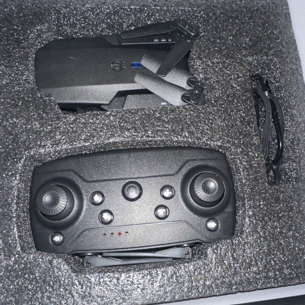 SMS Foldable Electric Quadcopter Drone Black Plastic with Controller