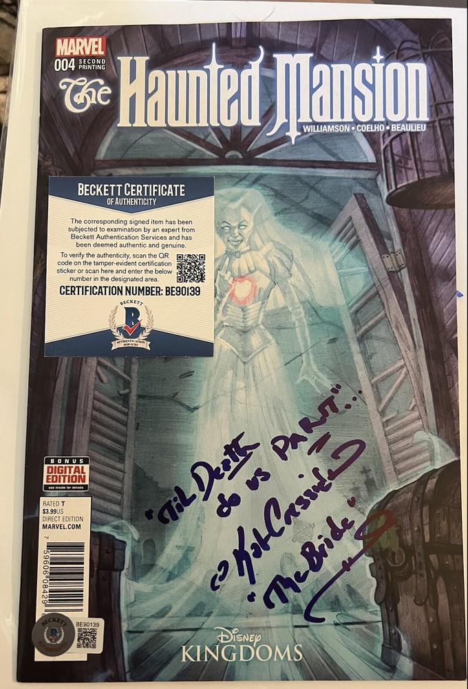 Kat Cressida Signed The Haunted Mansion Marvel Comic Variant #4 Ghost bride