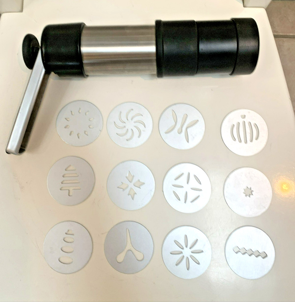 Kitchen Aid Cookie Press 12 metal Shape Discs - No Box