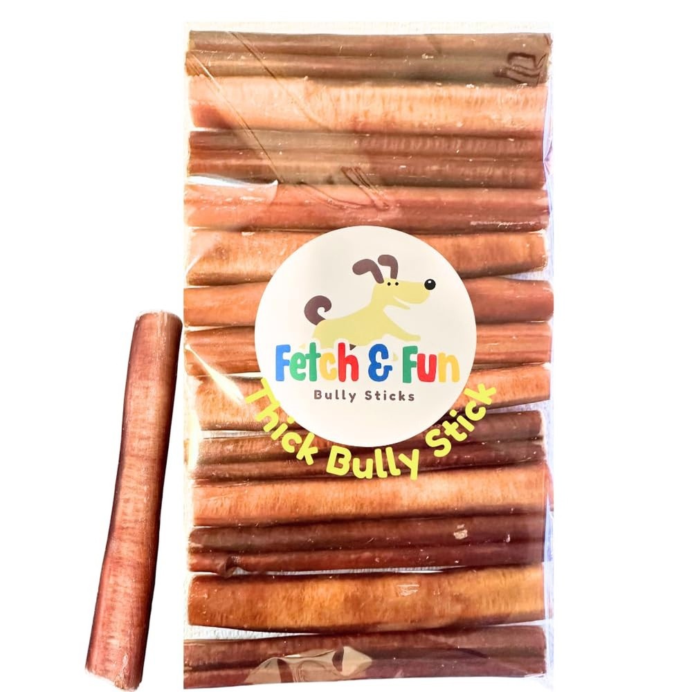 Fetch & Fun BULLYSTICKS - 6 Inch Bully Sticks (Thick - 16 Count) Bully Sticks...